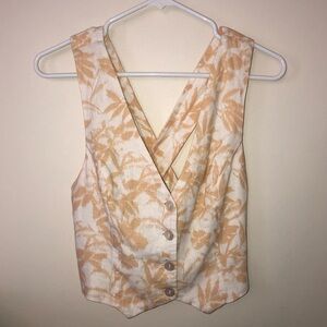 Abercrombie and Fitch Linen Tropical Cropped Vest